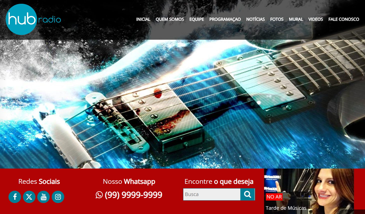 Modelo de Site para Rádio 6